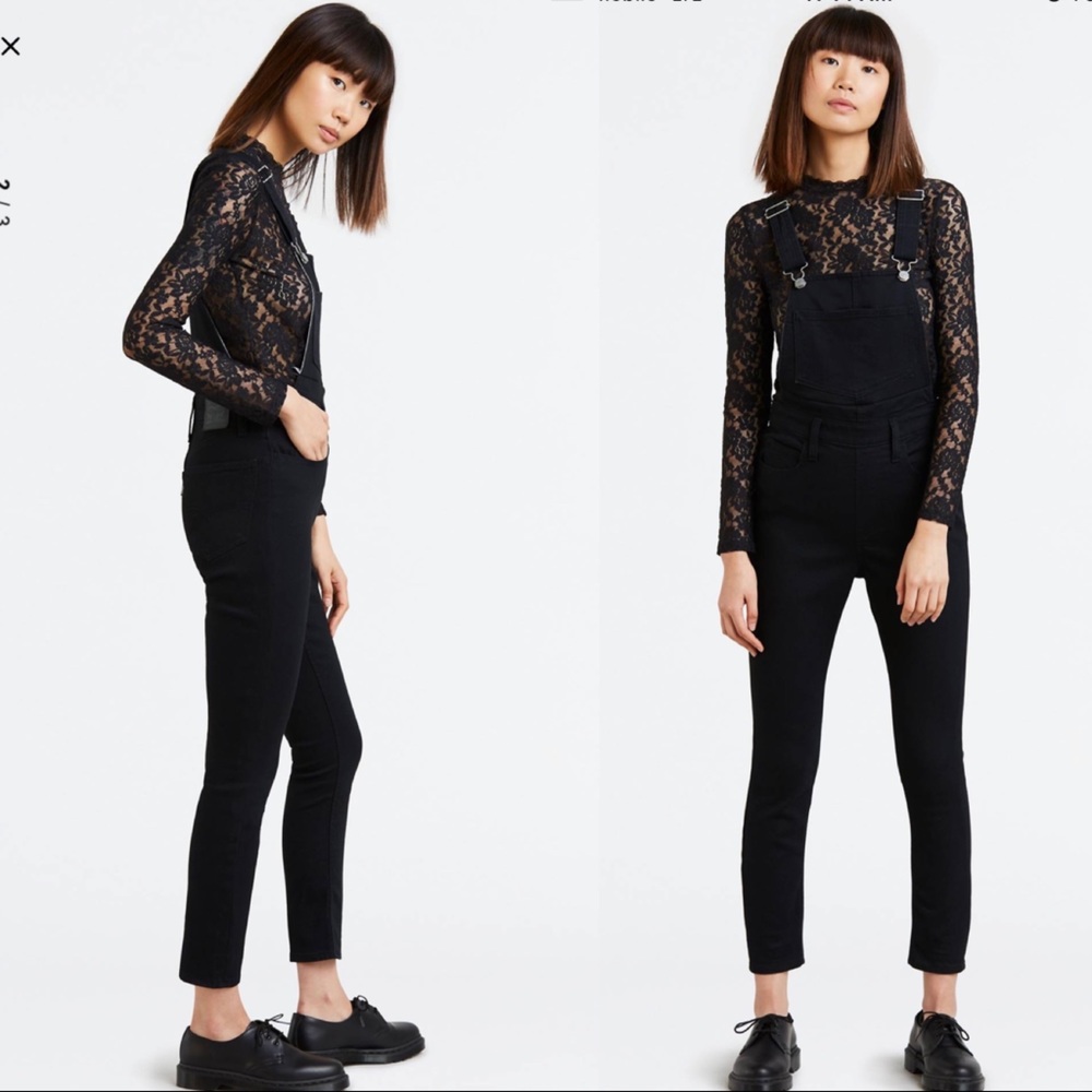 Levi’s Skinny Black Overalls NWT